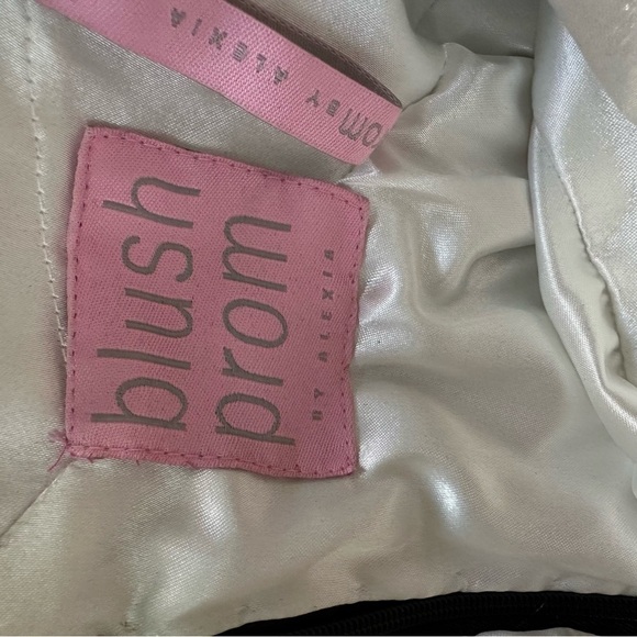 Blush Prom by Alexia Dress Strapless Zebra Print w/ Pink Sequins Formal Size 8 - Picture 8 of 11